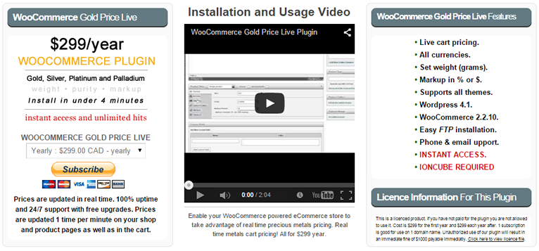 woocommerce precious metals plugin